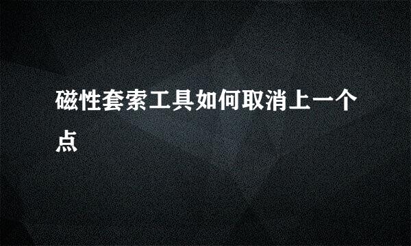 磁性套索工具如何取消上一个点