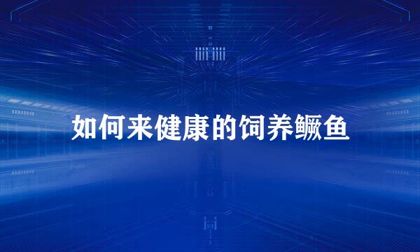 如何来健康的饲养鳜鱼