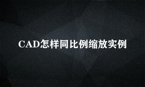 CAD怎样同比例缩放实例