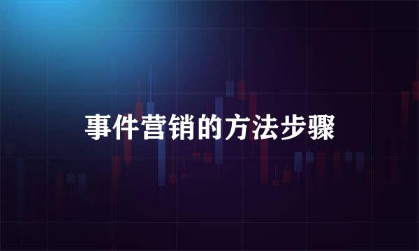 事件营销的方法步骤