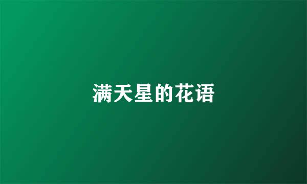 满天星的花语