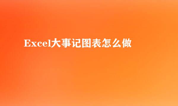 Excel大事记图表怎么做
