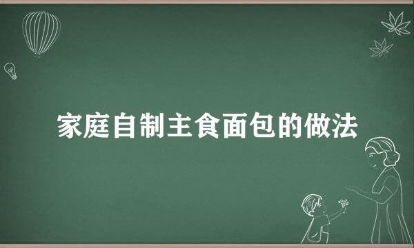 家庭自制主食面包的做法