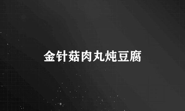 金针菇肉丸炖豆腐