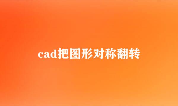 cad把图形对称翻转