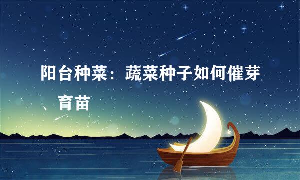 阳台种菜：蔬菜种子如何催芽、育苗