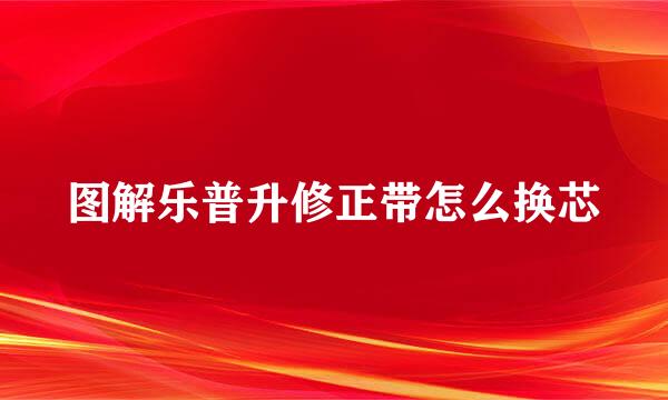 图解乐普升修正带怎么换芯
