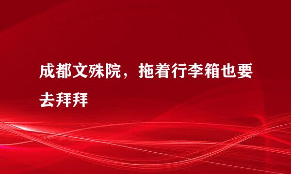 成都文殊院，拖着行李箱也要去拜拜