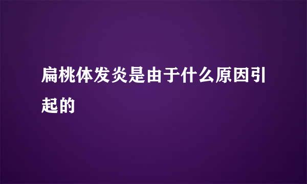 扁桃体发炎是由于什么原因引起的