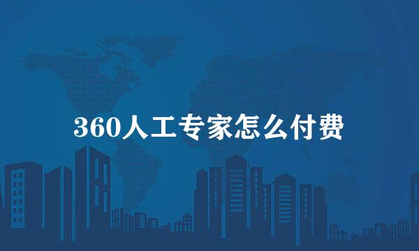 360人工专家怎么付费