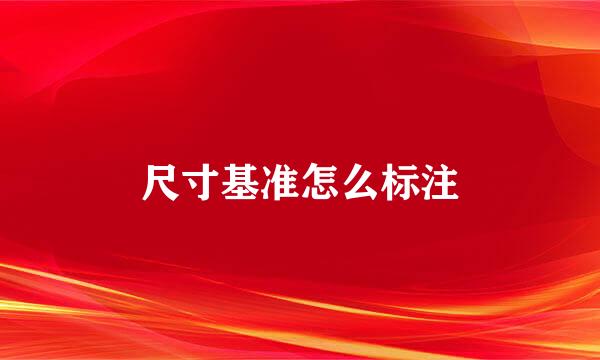 尺寸基准怎么标注