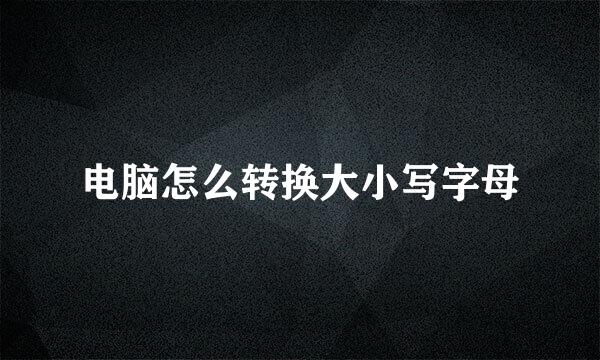 电脑怎么转换大小写字母