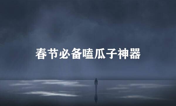 春节必备嗑瓜子神器