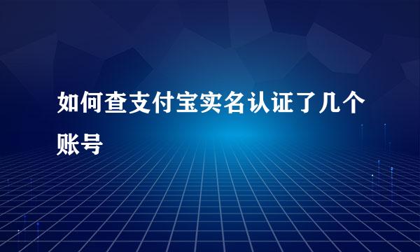 如何查支付宝实名认证了几个账号