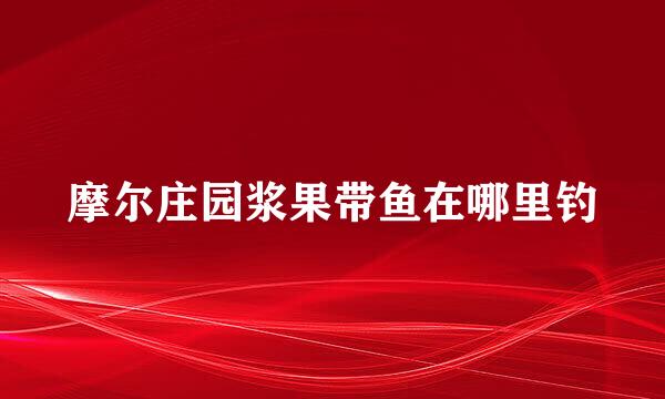 摩尔庄园浆果带鱼在哪里钓