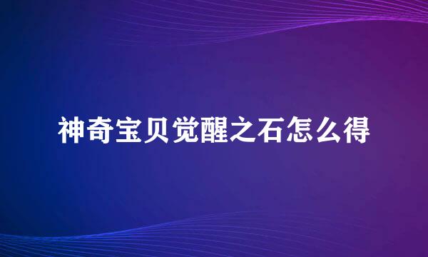 神奇宝贝觉醒之石怎么得