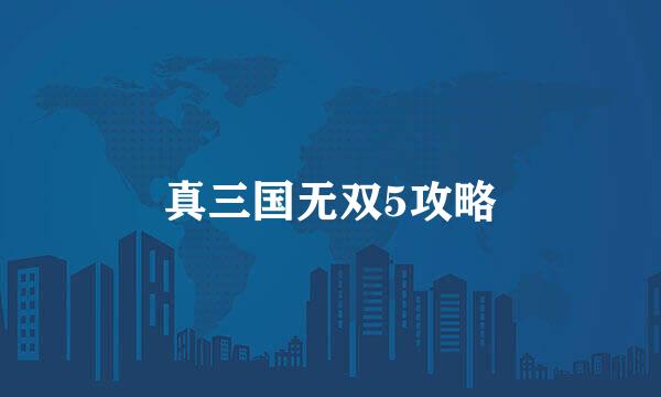 真三国无双5攻略