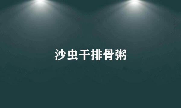 沙虫干排骨粥