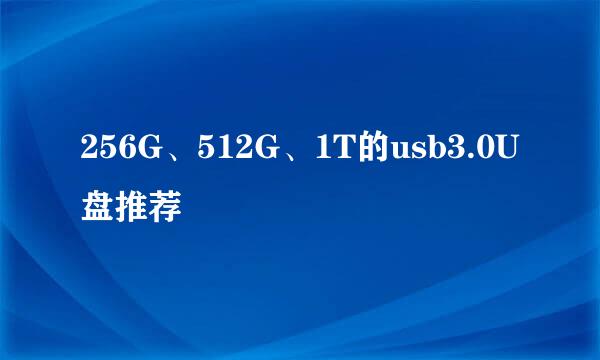 256G、512G、1T的usb3.0U盘推荐