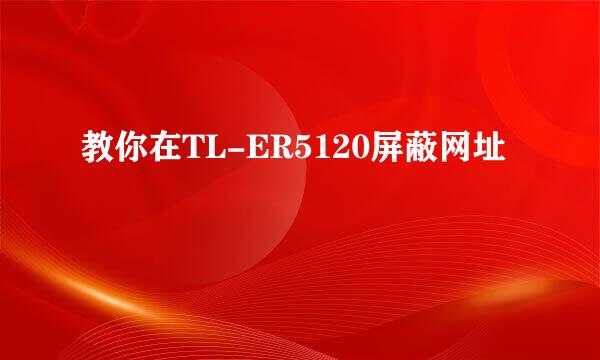 教你在TL-ER5120屏蔽网址
