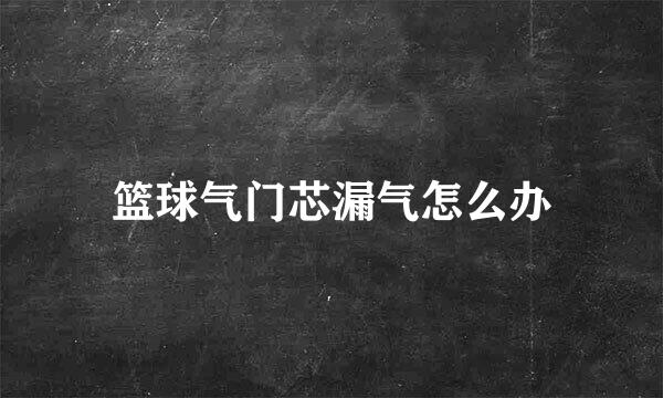 篮球气门芯漏气怎么办