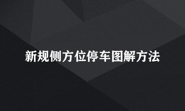 新规侧方位停车图解方法