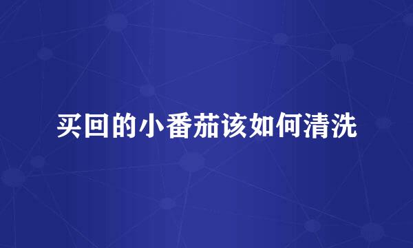 买回的小番茄该如何清洗