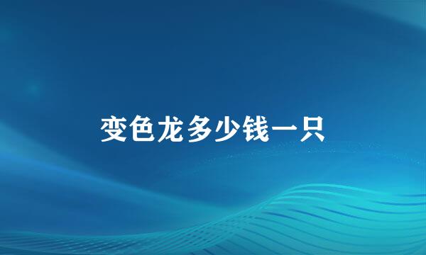 变色龙多少钱一只