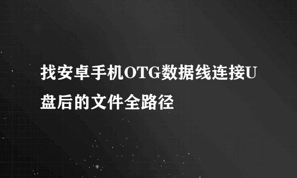 找安卓手机OTG数据线连接U盘后的文件全路径