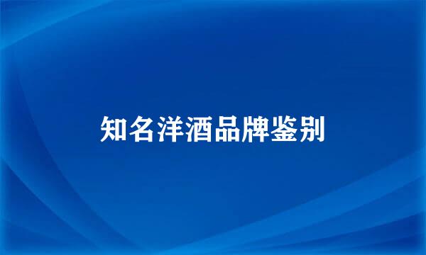 知名洋酒品牌鉴别