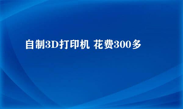 自制3D打印机 花费300多