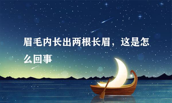 眉毛内长出两根长眉，这是怎么回事