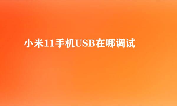 小米11手机USB在哪调试