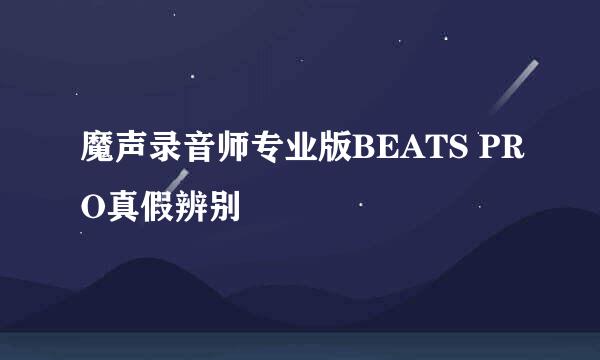 魔声录音师专业版BEATS PRO真假辨别