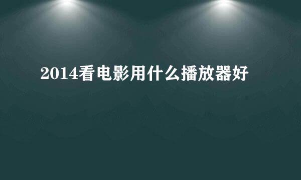 2014看电影用什么播放器好