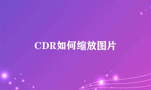 CDR如何缩放图片