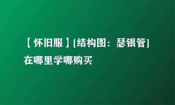 【怀旧服】[结构图：瑟银管]在哪里学哪购买