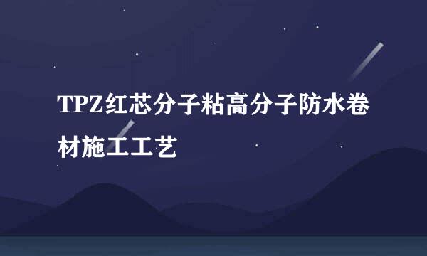 TPZ红芯分子粘高分子防水卷材施工工艺
