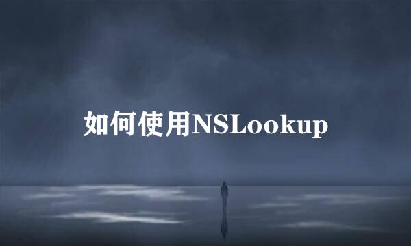 如何使用NSLookup