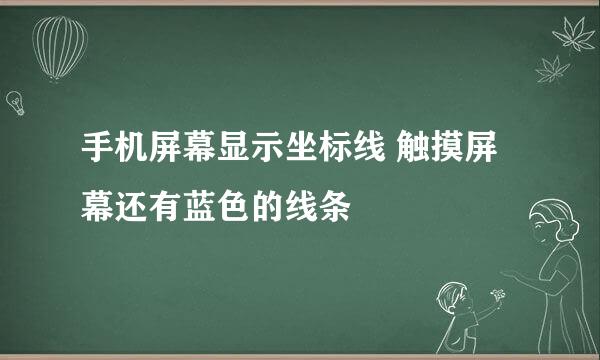 手机屏幕显示坐标线 触摸屏幕还有蓝色的线条