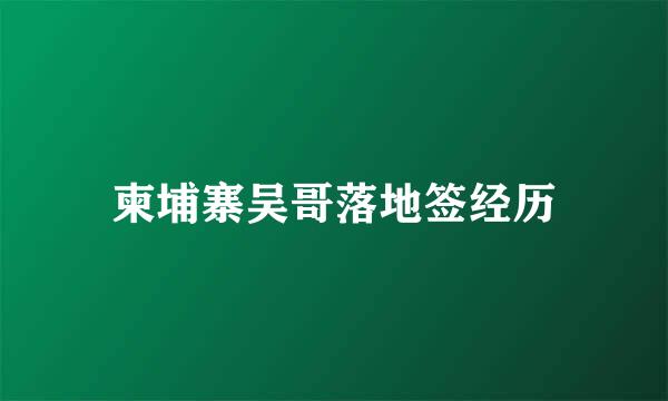 柬埔寨吴哥落地签经历