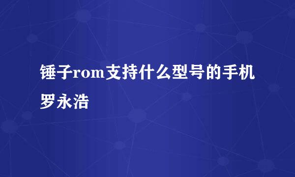 锤子rom支持什么型号的手机 罗永浩