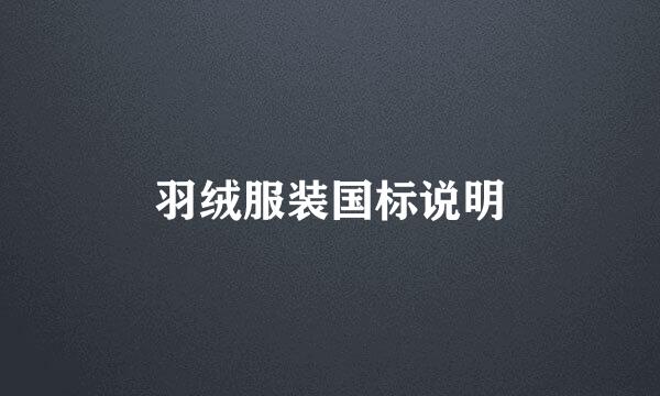 羽绒服装国标说明