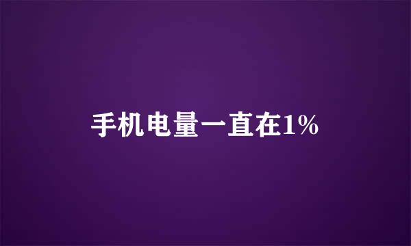 手机电量一直在1%