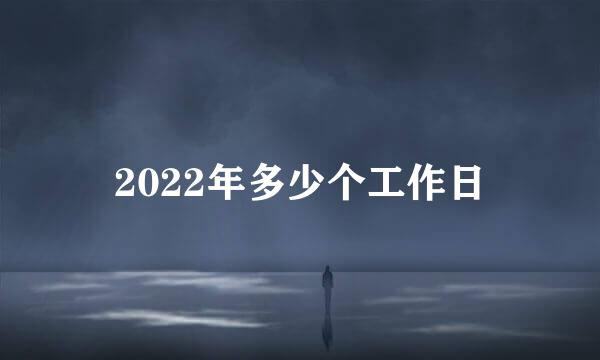 2022年多少个工作日