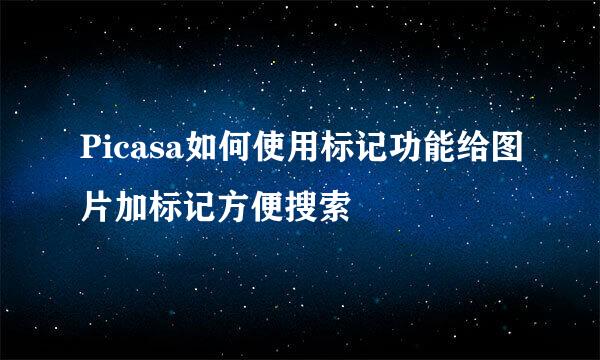 Picasa如何使用标记功能给图片加标记方便搜索