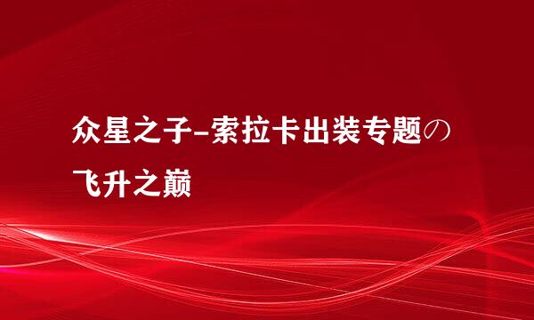众星之子-索拉卡出装专题の飞升之巅