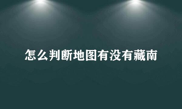 怎么判断地图有没有藏南