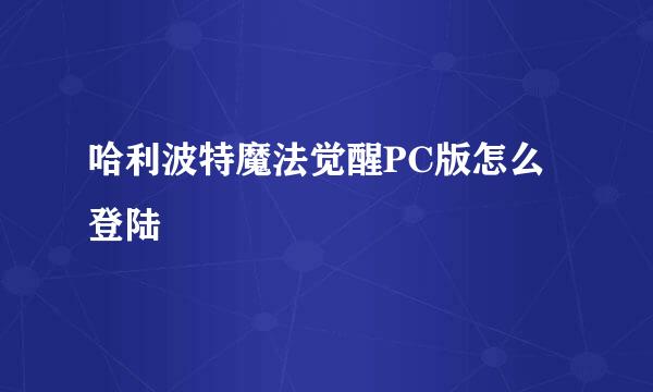 哈利波特魔法觉醒PC版怎么登陆