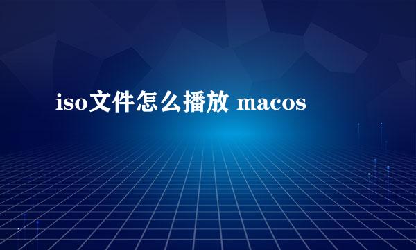 iso文件怎么播放 macos